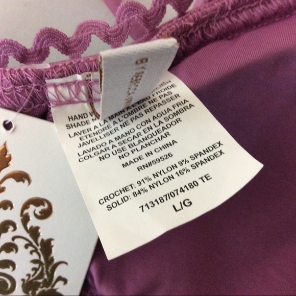 New Becca Lace Bralette Triangle Bikini Top Large - Picture 9 of 10